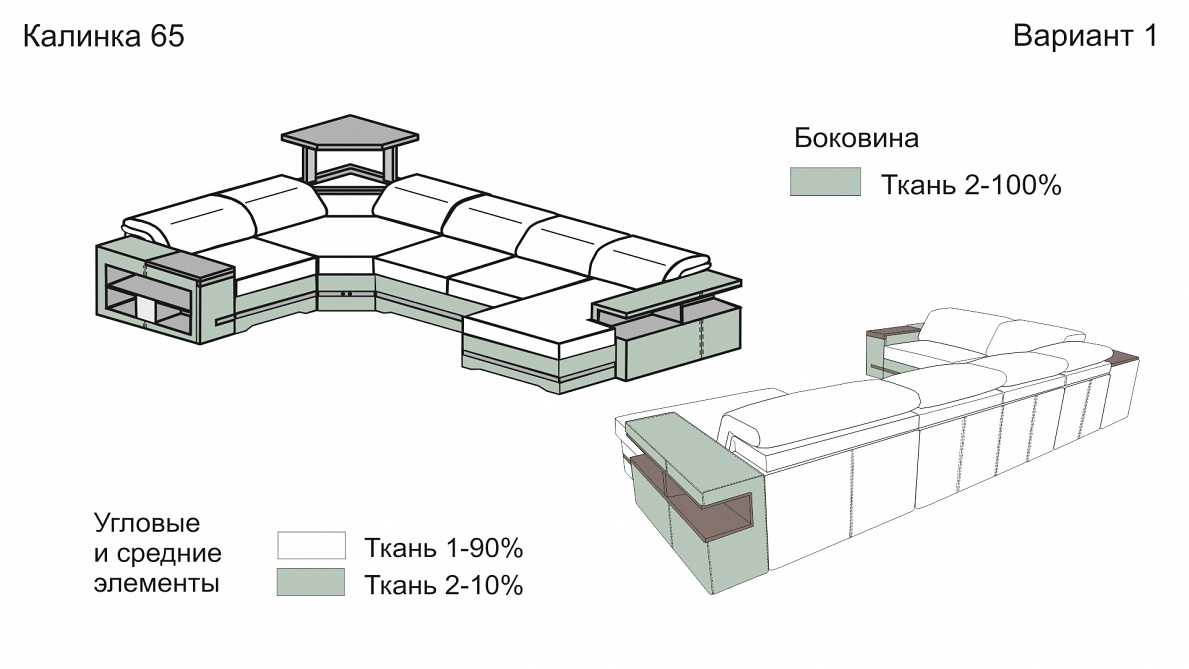 Купить диван калинка 65 от мебельной фабрики Калинка